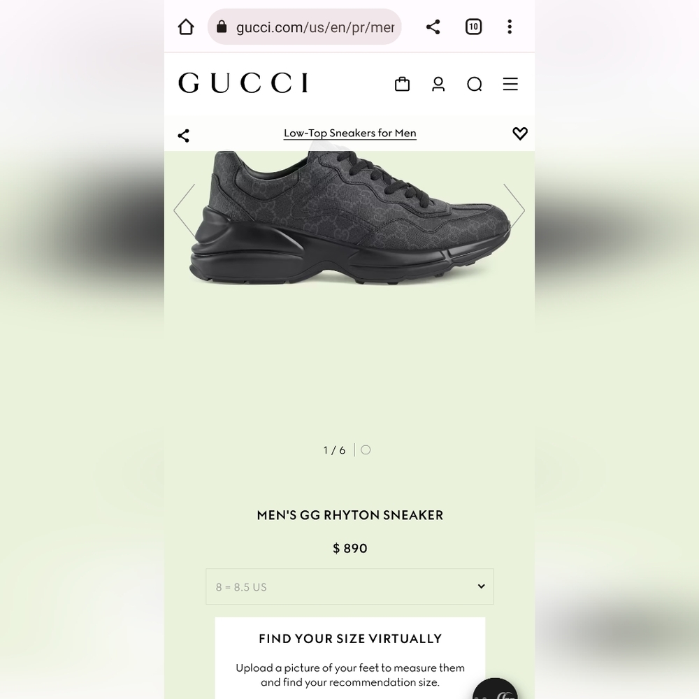 Gucci Mens GG Rython Multicolor Sneaker - Picture 14 of 14
